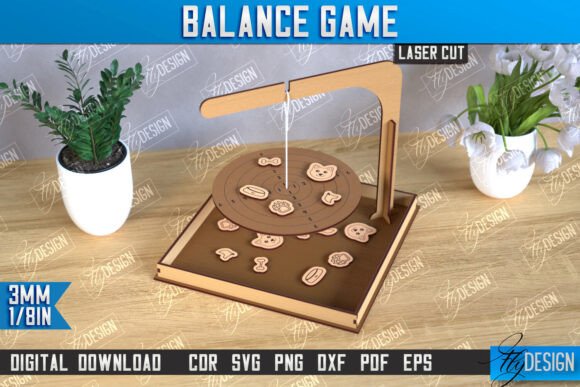 Balance Game Laser Cut Counter Balance: Graphics & Crafts for Digital Publishing