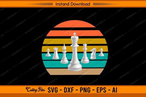 Chess Game Vintage: Graphics for Crafts & Design