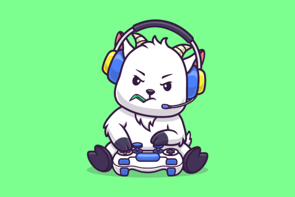 Cute Sheep Playing Game Cartoon Graphics & Illustrations Review