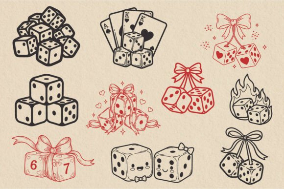 Dice SVG Bundle: Monogram Game Graphics for Crafts