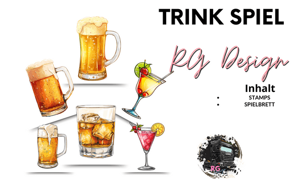 Drinking Game Graphics for Crafts & Branding Campaigns