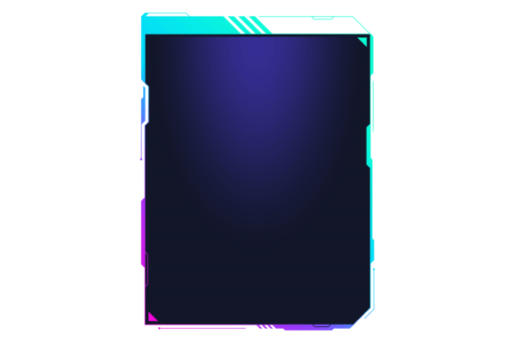 Futuristic Game Screen with Neon Black G