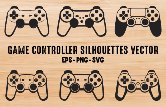 Game Controller Silhouettes Clipart for Digital Publishers