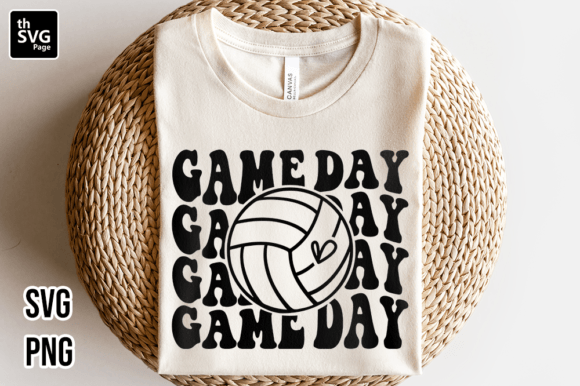 Game Day SVG, Volleyball SVG, Sports SVG Graphics for Print Templates
