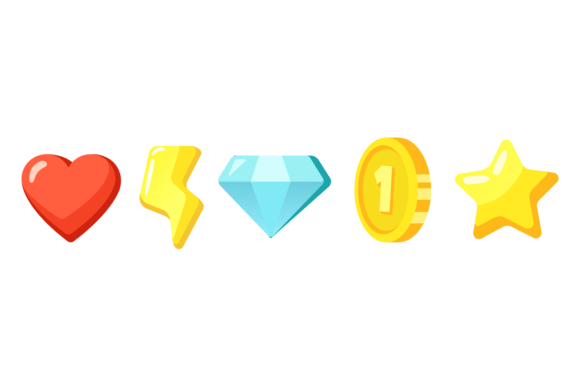 Game Interface Icon: Cartoon Style Ui Graphics for Illustrations