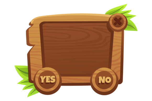 Game Interface Window Wooden Popup: Graphics & Illustrations