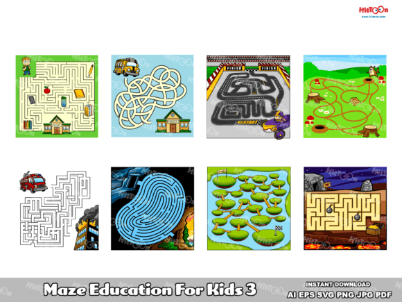 Maze Game Education for Kids 3 Graphics and Illustrations Review