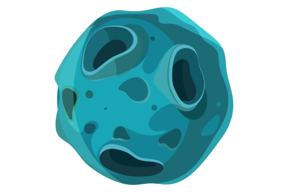 Meteorite Cartoon Icon: Space Game Aster Graphics for Publishers