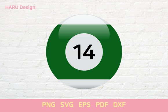 Pool Balls 14 Billiard Balls: Graphics for Crafts & Branding