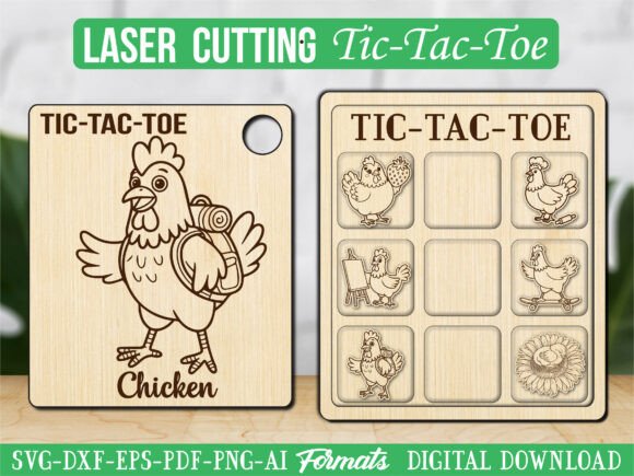 School Roster Tic Tac Toe Graphics & Laser Engraving