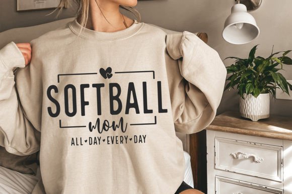 Softball Mom SVG Graphics & Crafts for Branding