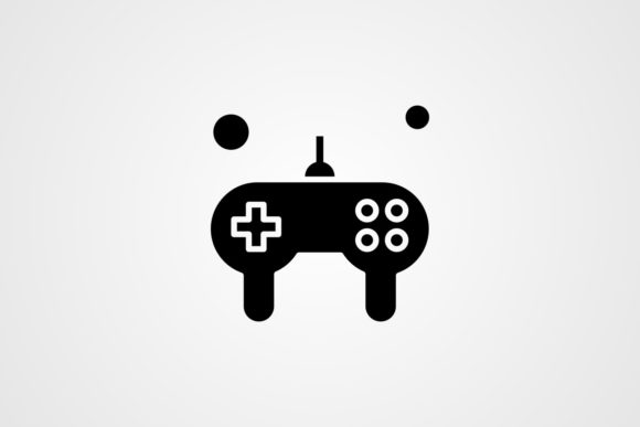 Vector Game Controller Glyph Icon Design for Graphics and Icons
